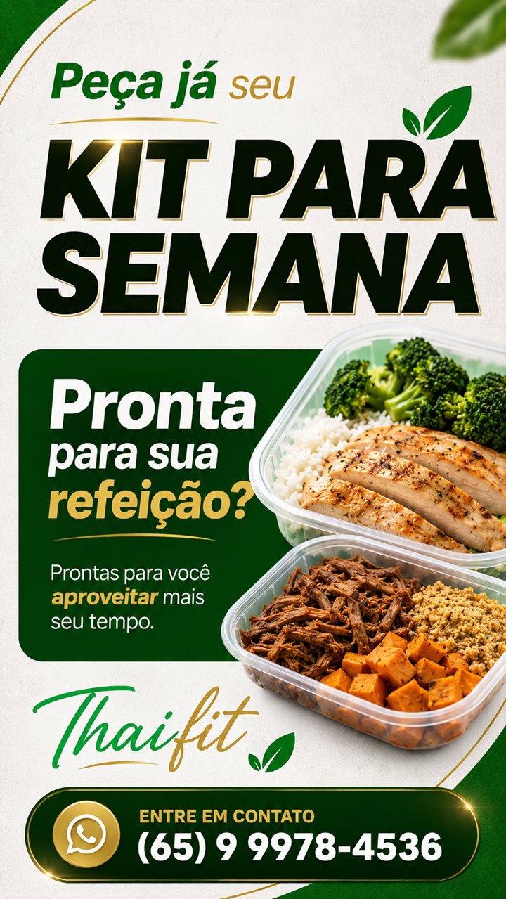 Escolha sua proteína e monte sua marmita Thaifit